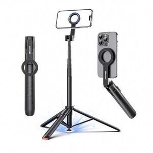 UBeesize Magnetic Selfie Stick Tripod 70" Adjustable MagSafe Phone Stand Black